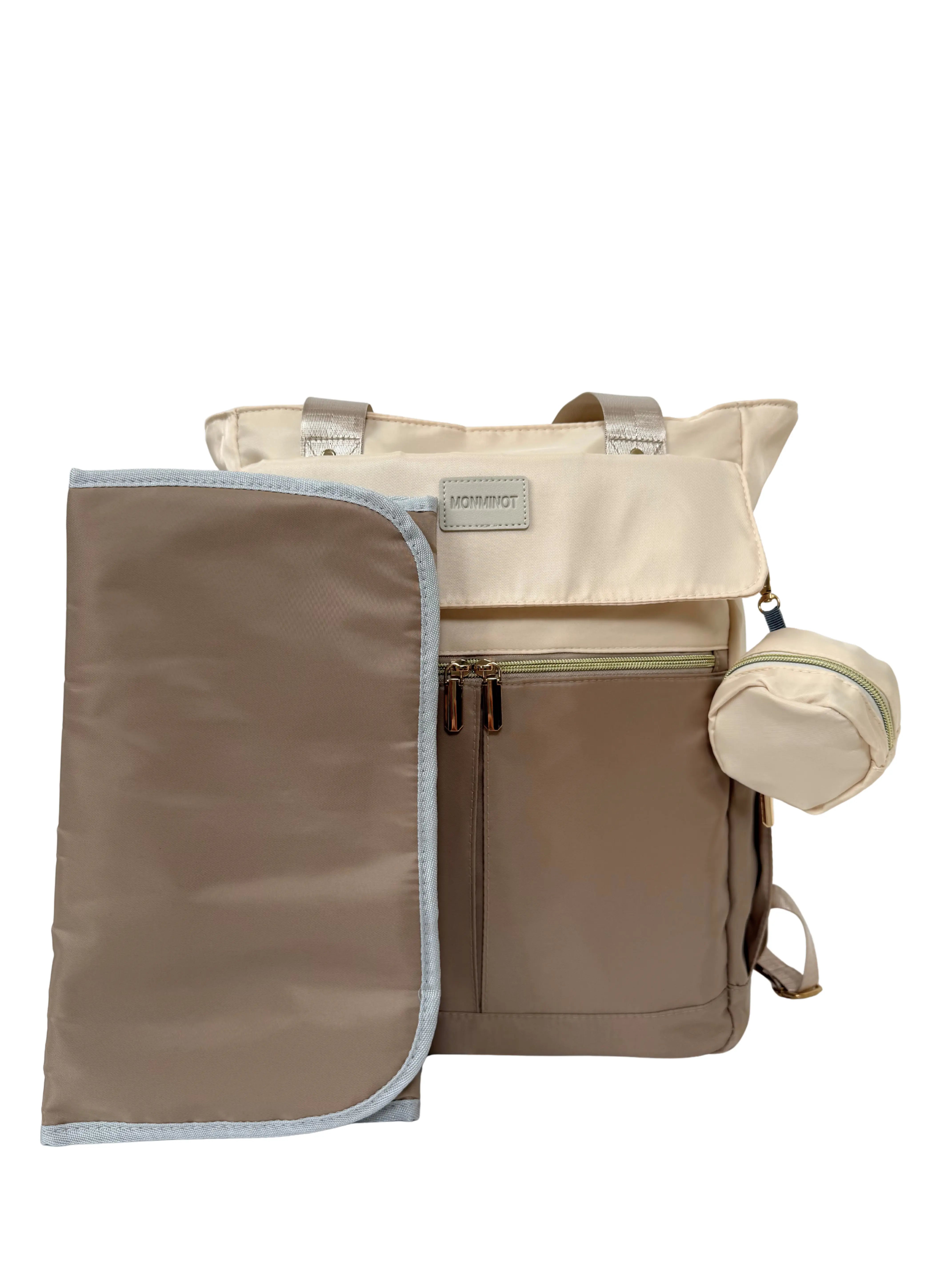 Sac à Dos de Voyage Taupe - crème MonMinot